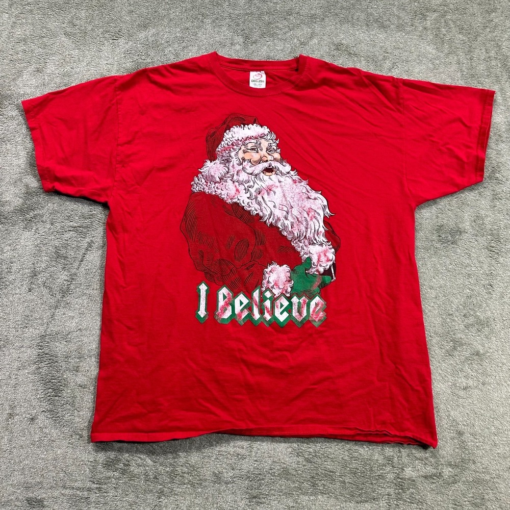 Dec.25th‎ Christmas Shirt, Santa, size 2xl, Red